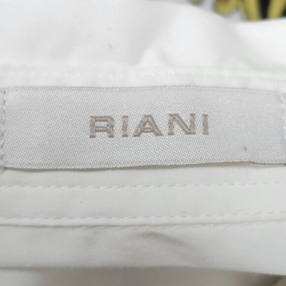Riani Women's White Blouse W/Colourful Detail/Design on Back/Sleeves Size 10 - Picture 4 of 11